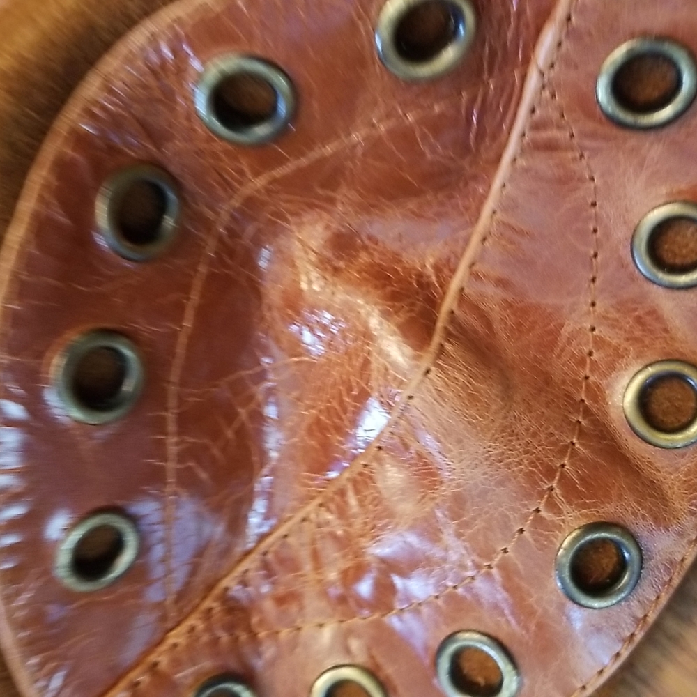 Le Chic Tan Leather And Suede Bucket Style Purse! View 2